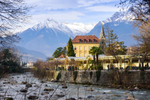 Winterliches Meran und seine Promenade